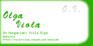 olga viola business card